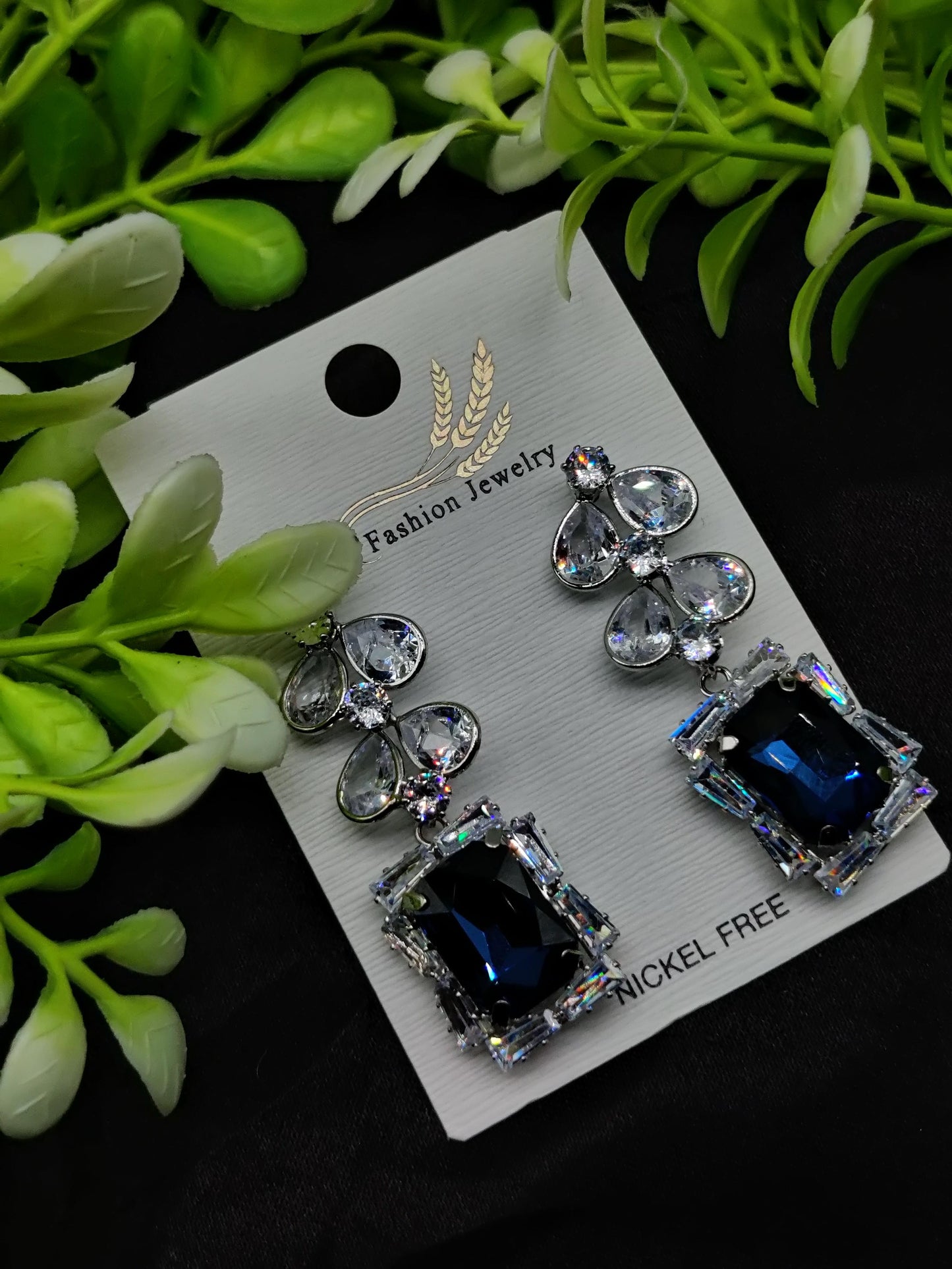 Dazzling Crystal Flower & Rectangle Drop Earrings - Nickel Free & Tarnish - Free ✨💎 - Dynamic Deals