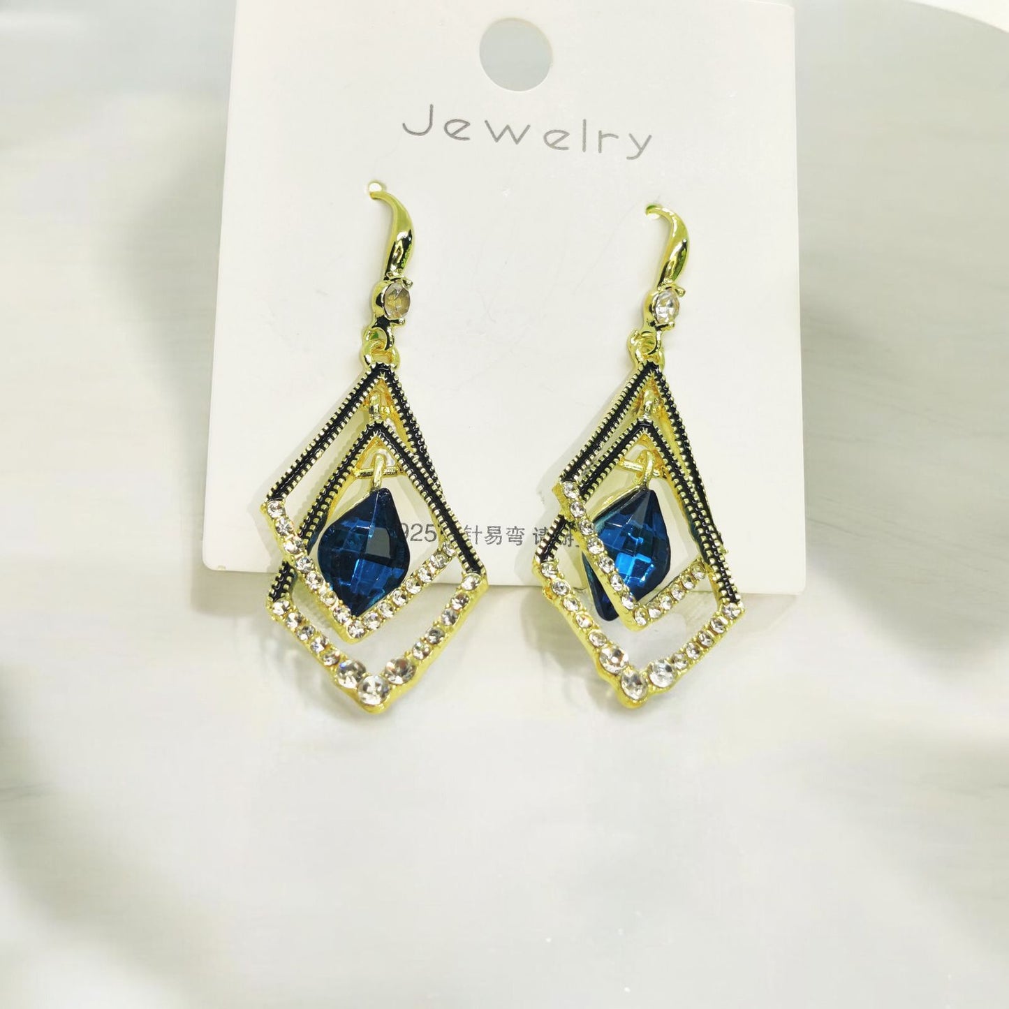 Stunning Royal Blue Gemstone Earrings – Luxury Gold - Plated Women's Jewelry for Weddings, Parties & Special Occasions. - Dynamic Deals
