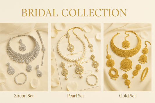 Say "I Do" to Exquisite Bridal Sets from Dynamic Deals: Unveiling Zircon's Brilliance, Pearl's Grace, and Golden Radiance - Dynamic Deals