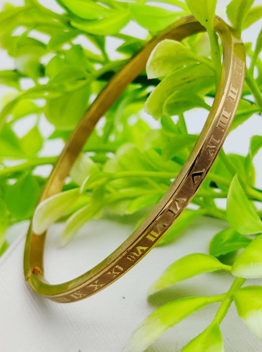 Authentic Cartier Roman Numeral Cuff Hinge Bangle - Universal Size & Non-Tarnish ✨💛💎