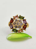 Multicolor Gemstone Cluster Ring - Dazzling Array ✨💍🌈