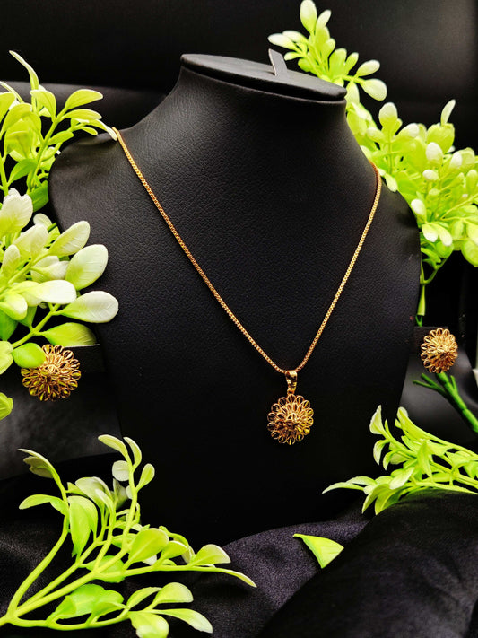 Zircon Floral Pendant Necklace & Earring Set - Timeless Grace ✨🌸