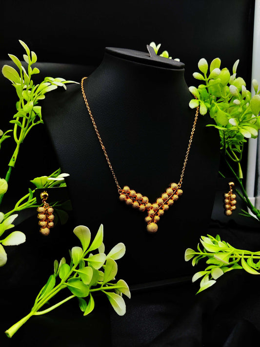 Zircon Beaded Pendant Necklace & Earring Set - Timeless Elegance ✨💎