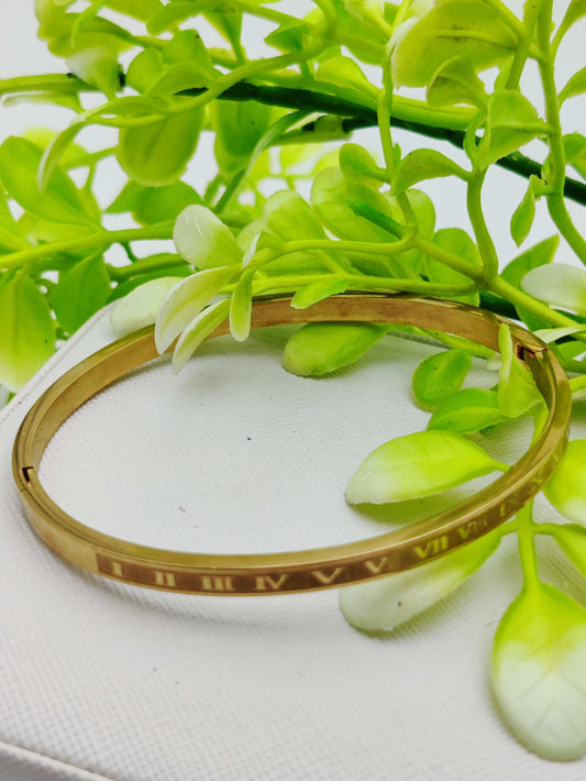 Authentic Cartier Roman Numeral Cuff Hinge Bangle - Universal Size & Non-Tarnish ✨💛💎