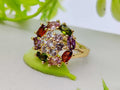 Multicolor Gemstone Cluster Ring - Dazzling Array ✨💍🌈