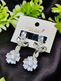 Dazzling Clear Crystal Floral Drop Earrings - Statement Sparkle & Tarnish-Free ✨💎