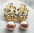 Luxurious Crystal Blossom Pearl Earrings ✨ – A Masterpiece of Elegance and Charm!