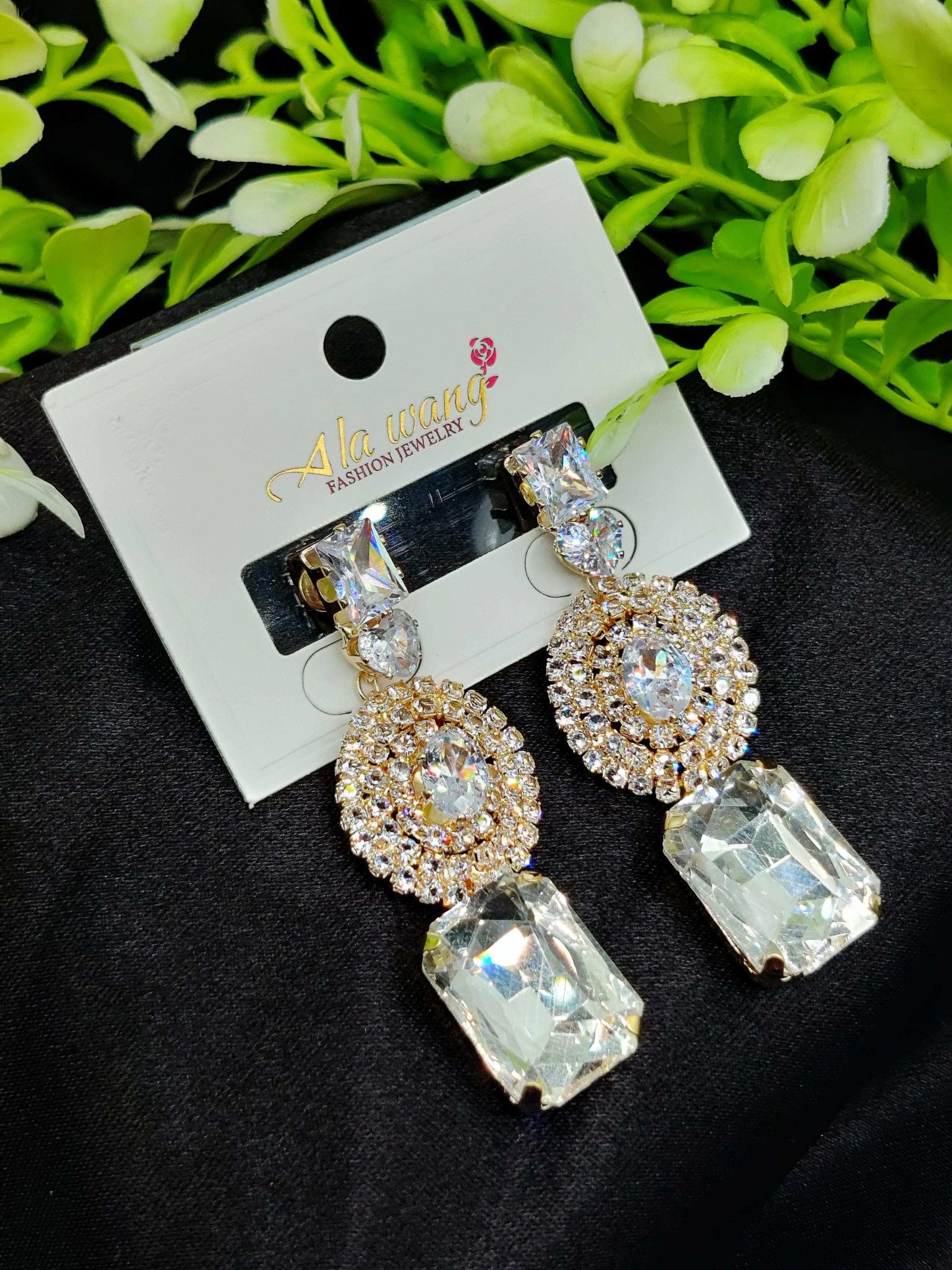 Dazzling Clear Zircon Crystal Drop Earrings - Statement Sparkle & Tarnish - Free ✨💎 - Dynamic Deals