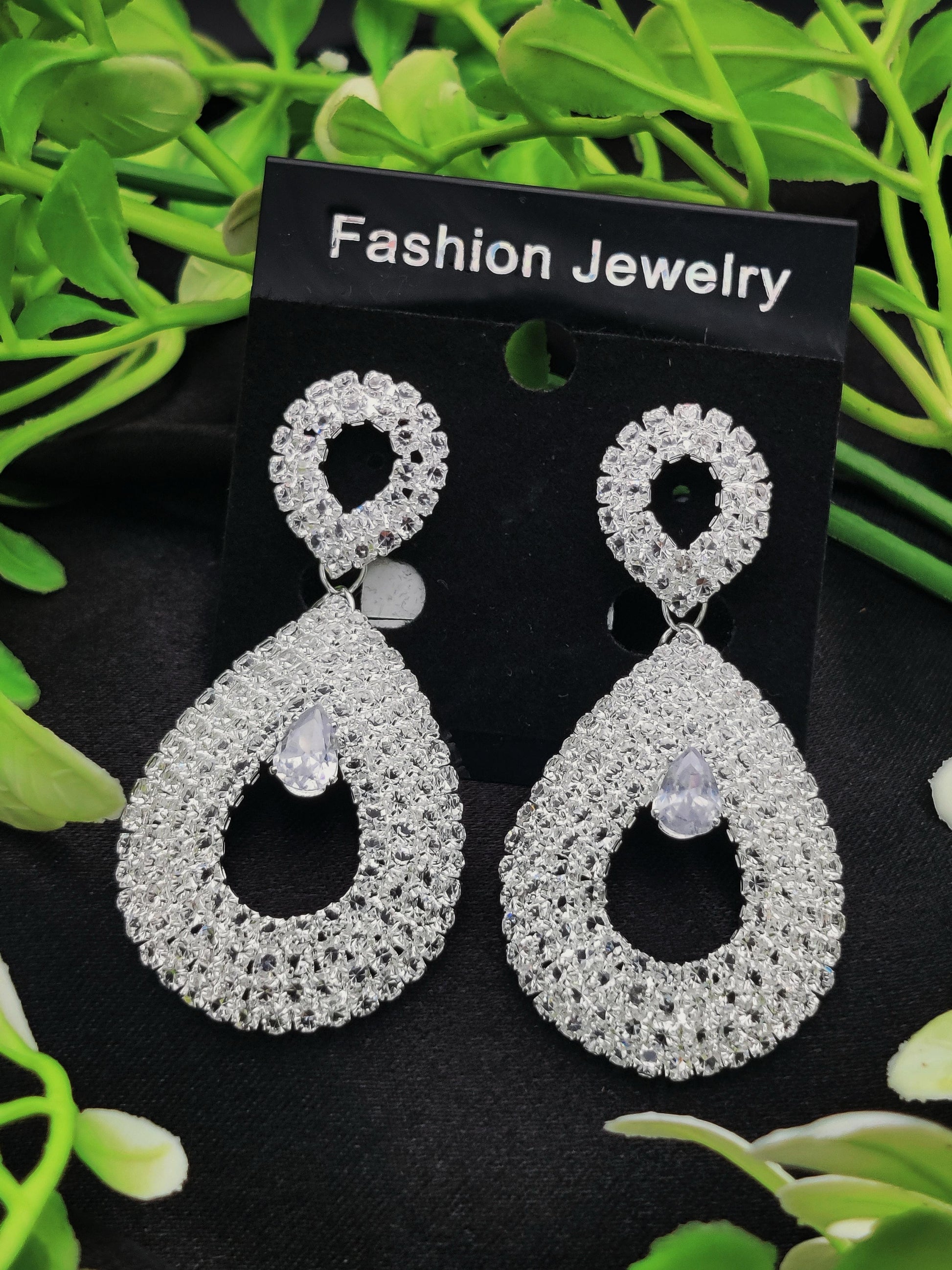 Dazzling Crystal Double Teardrop Earrings - Fashion Jewelry & Tarnish - Free ✨💎 - Dynamic Deals