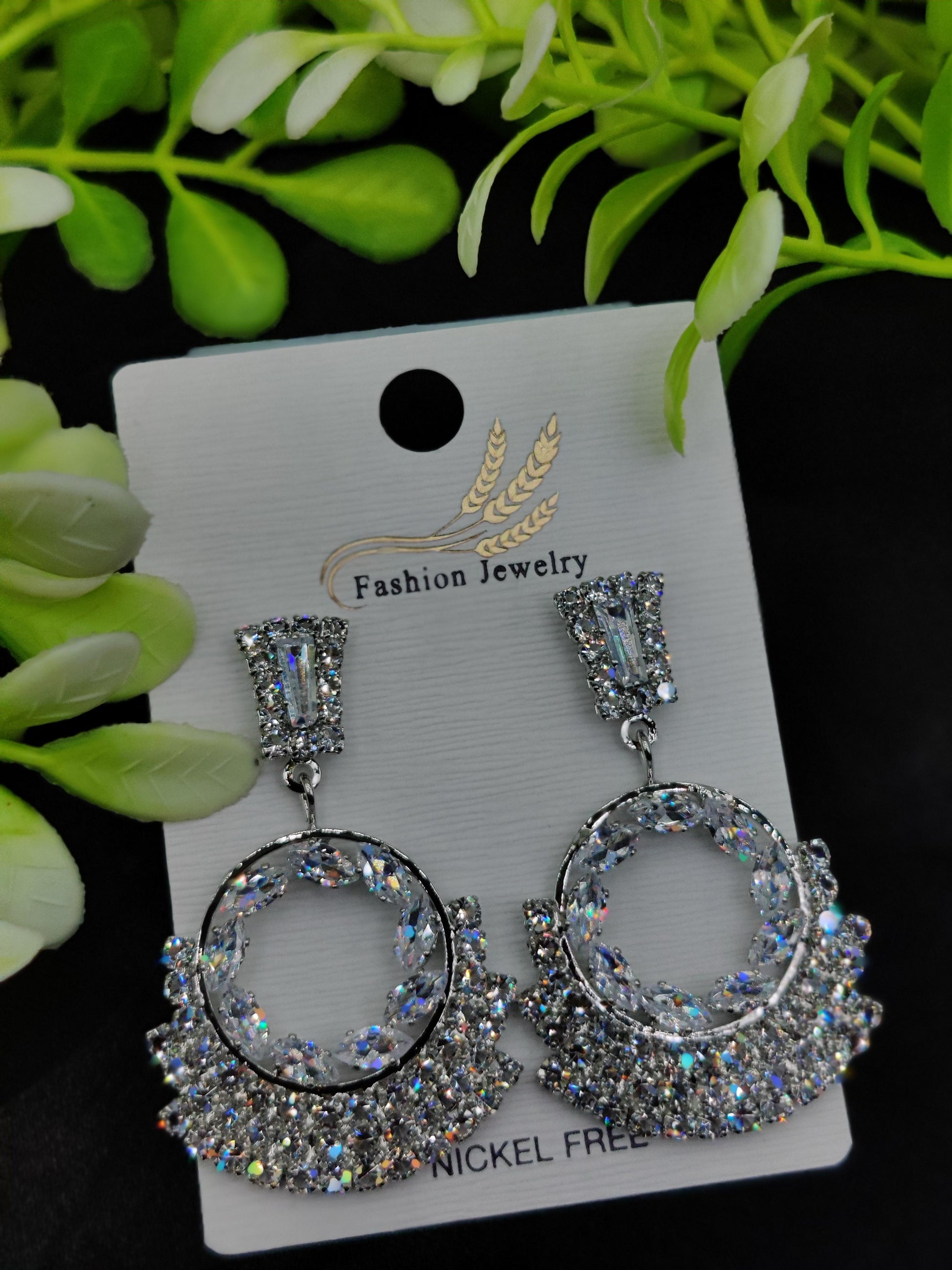 Dazzling Crystal Flower & Circle Drop Earrings - Nickel Free & Tarnish - Free ✨💎🌸 - Dynamic Deals