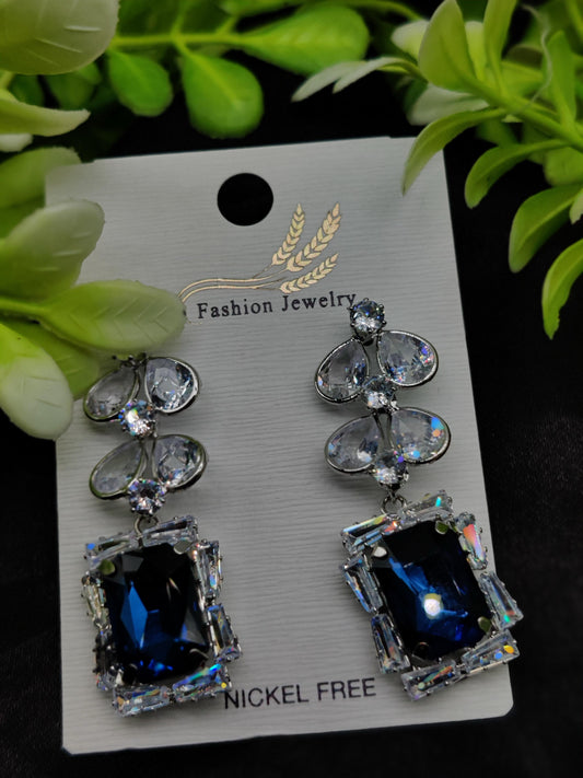 Dazzling Crystal Flower & Rectangle Drop Earrings - Nickel Free & Tarnish - Free ✨💎 - Dynamic Deals