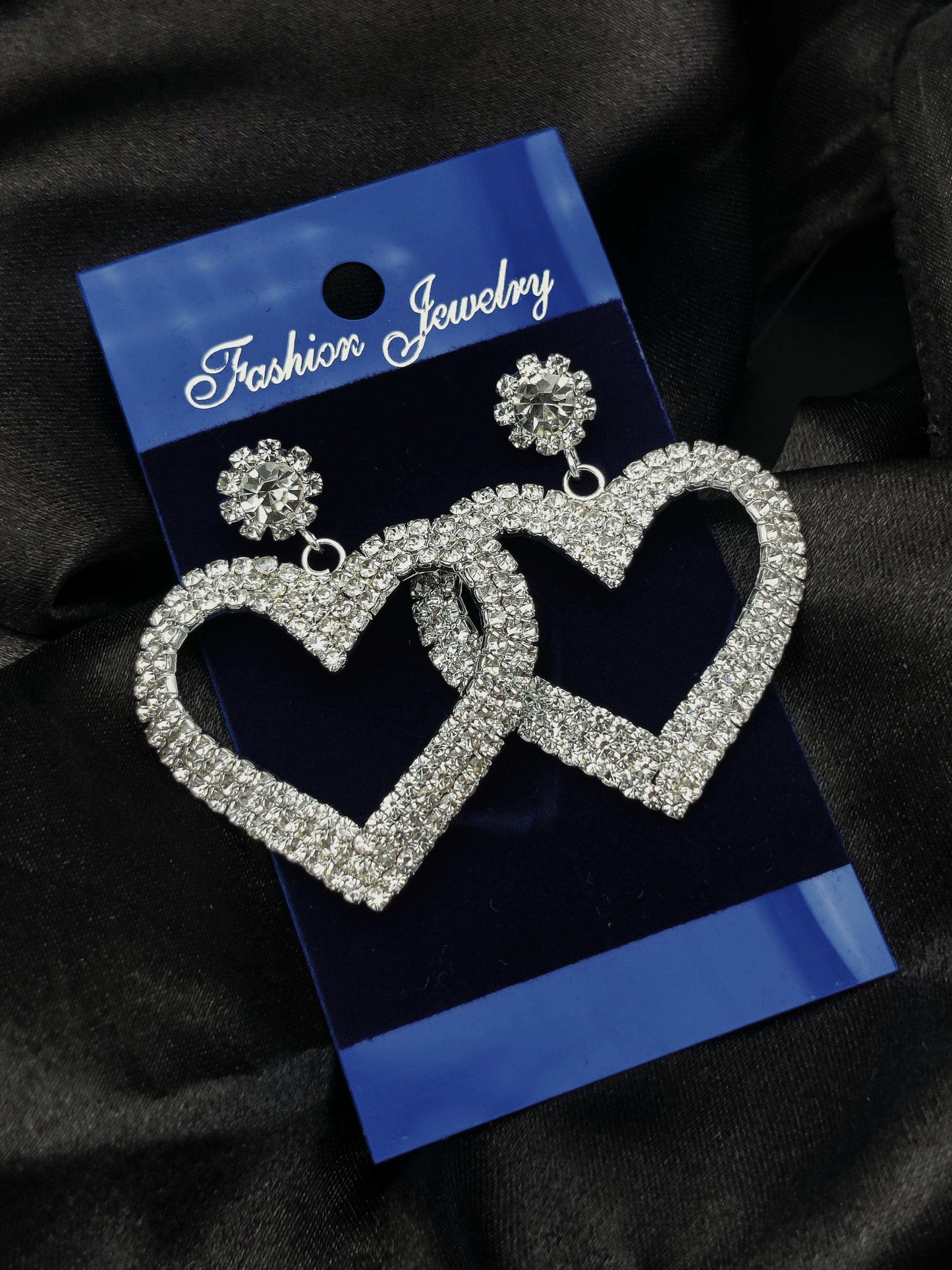 Dazzling Crystal Heart Drop Earrings - Romantic Sparkle & Tarnish - Free ✨💎❤️ - Dynamic Deals