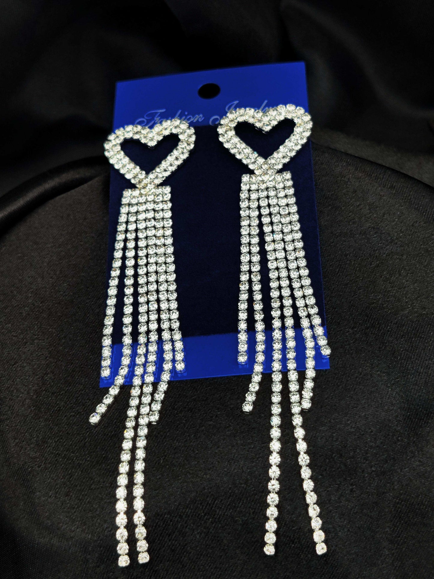 Dazzling Crystal Heart Tassel Earrings - Fashion Jewelry & Tarnish - Free ✨💎❤️ - Dynamic Deals