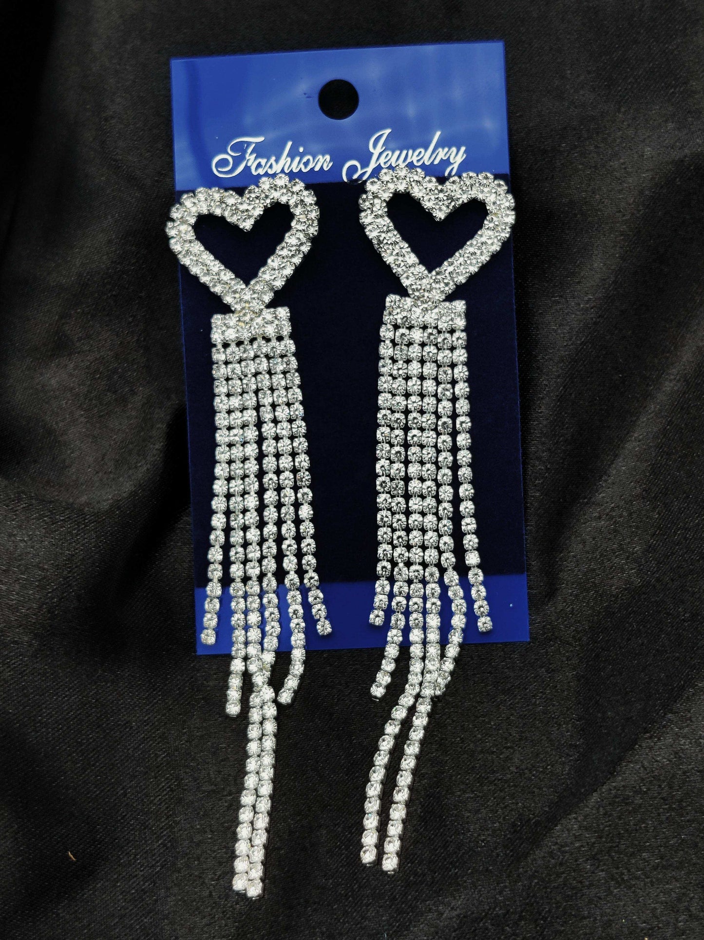 Dazzling Crystal Heart Tassel Earrings - Fashion Jewelry & Tarnish - Free ✨💎❤️ - Dynamic Deals