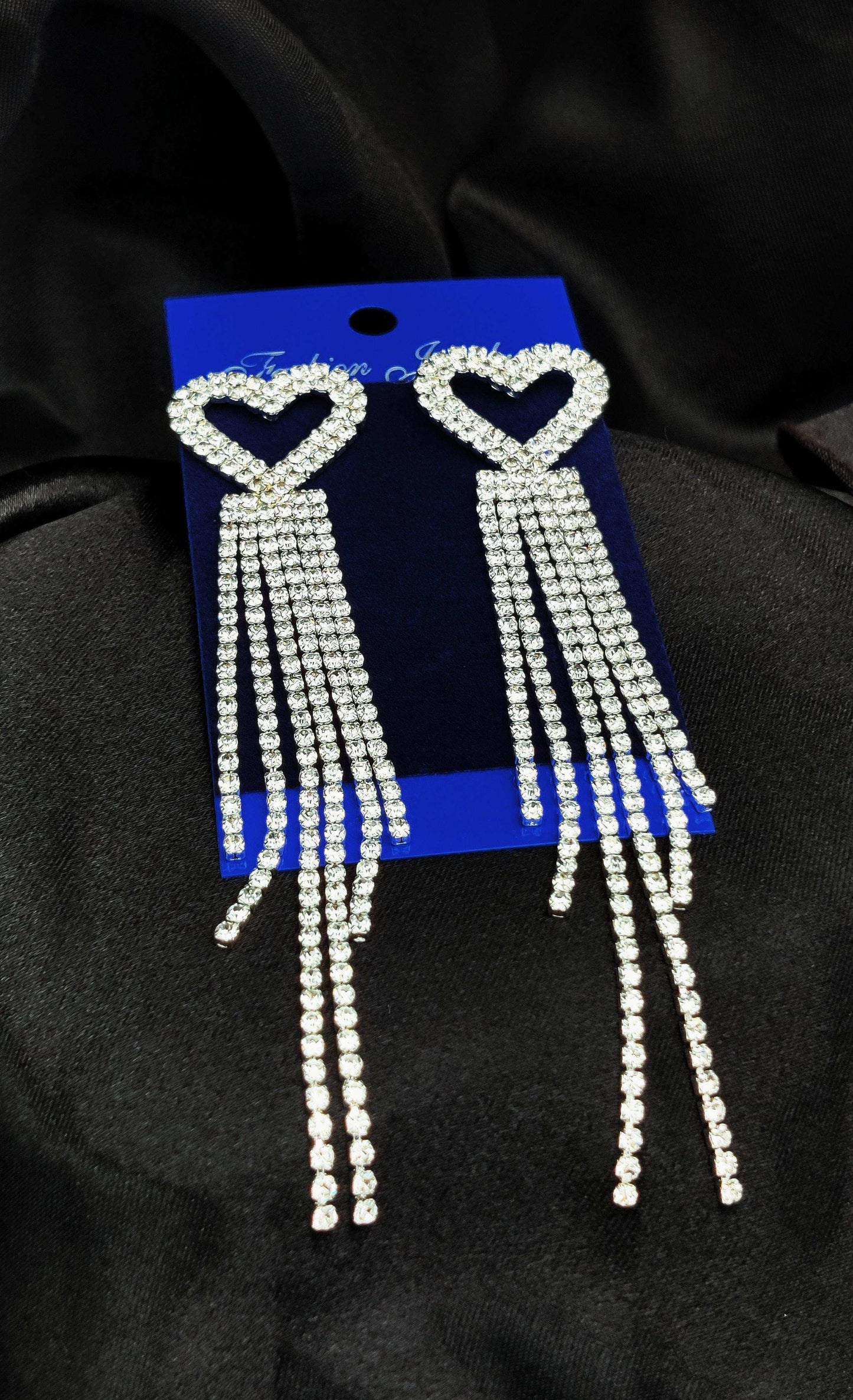 Dazzling Crystal Heart Tassel Earrings - Fashion Jewelry & Tarnish - Free ✨💎❤️ - Dynamic Deals