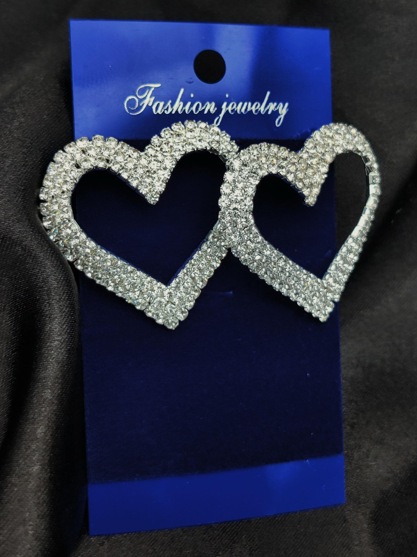 Dazzling Crystal Interlocking Heart Earrings - Fashion Jewelry & Tarnish - Free ✨💎❤️ - Dynamic Deals