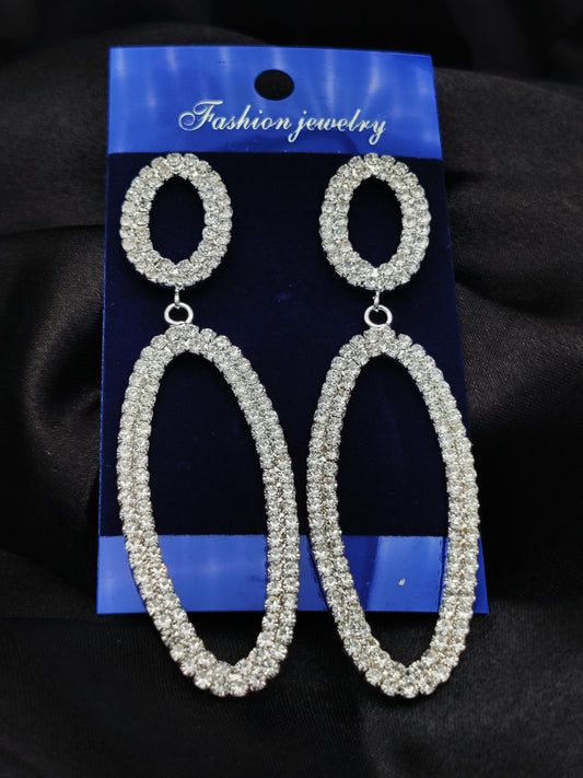 Dazzling Crystal Oval Drop Earrings - Fashion Jewelry & Tarnish - Free ✨💎 - Dynamic Deals