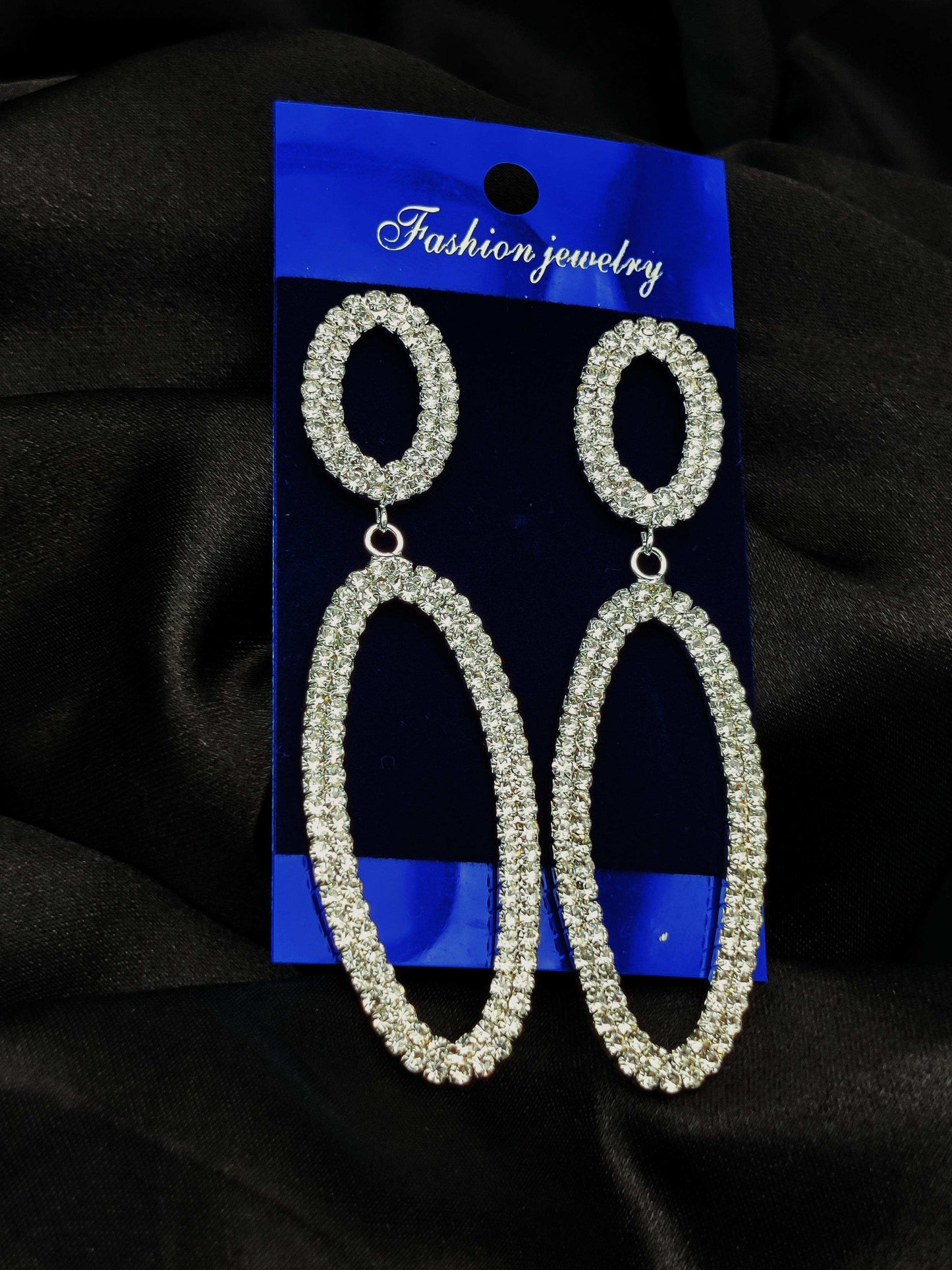 Dazzling Crystal Oval Drop Earrings - Fashion Jewelry & Tarnish - Free ✨💎 - Dynamic Deals