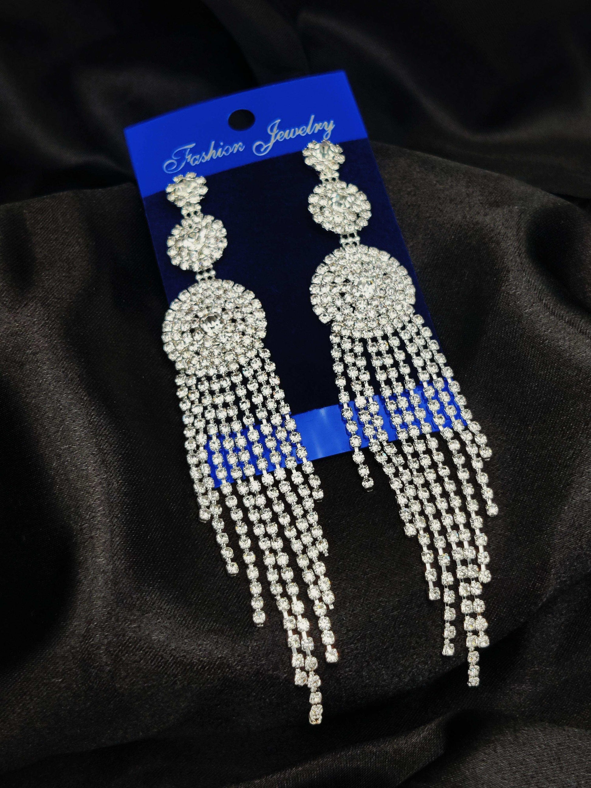 Dazzling Crystal Tassel Earrings - Statement Sparkle & Tarnish - Free ✨💎 - Dynamic Deals