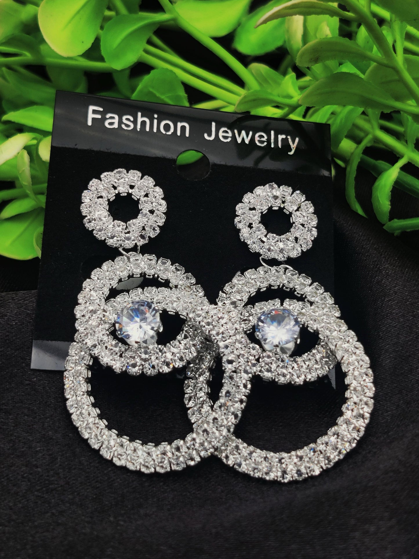 Dazzling Crystal Triple Circle Drop Earrings - Fashion Jewelry & Tarnish - Free ✨💎 - Dynamic Deals
