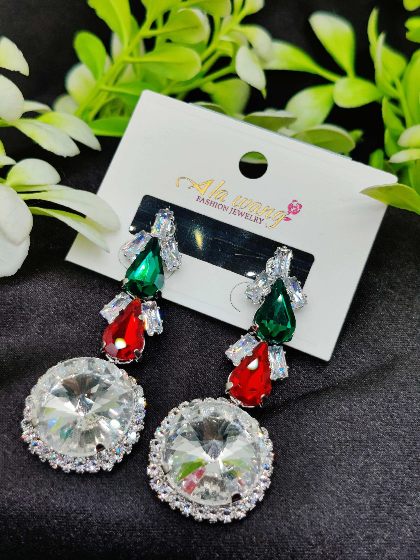 Dazzling Multi - Color Zircon Drop Earrings - Statement Sparkle & Tarnish - Free ✨💎❤️💚🤍 - Dynamic Deals