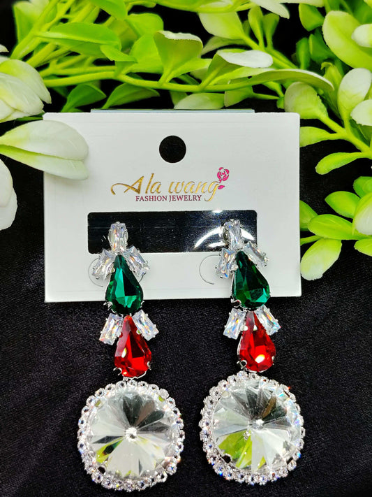 Dazzling Multi - Color Zircon Drop Earrings - Statement Sparkle & Tarnish - Free ✨💎❤️💚🤍 - Dynamic Deals