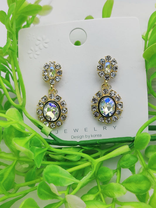 Double Crystal Cluster Drop Earrings - Sparkling & Tarnish - Free ✨💎 - Dynamic Deals