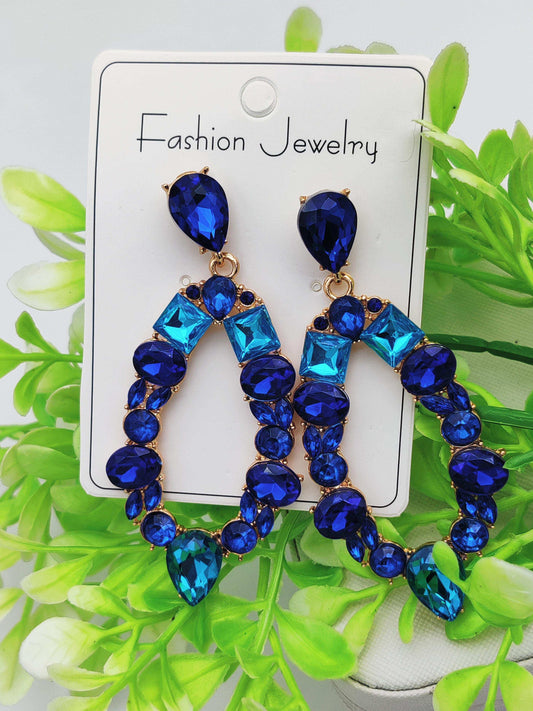 Elegant Teardrop Crystal Earrings – Bold Statement Jewelry - Dynamic Deals