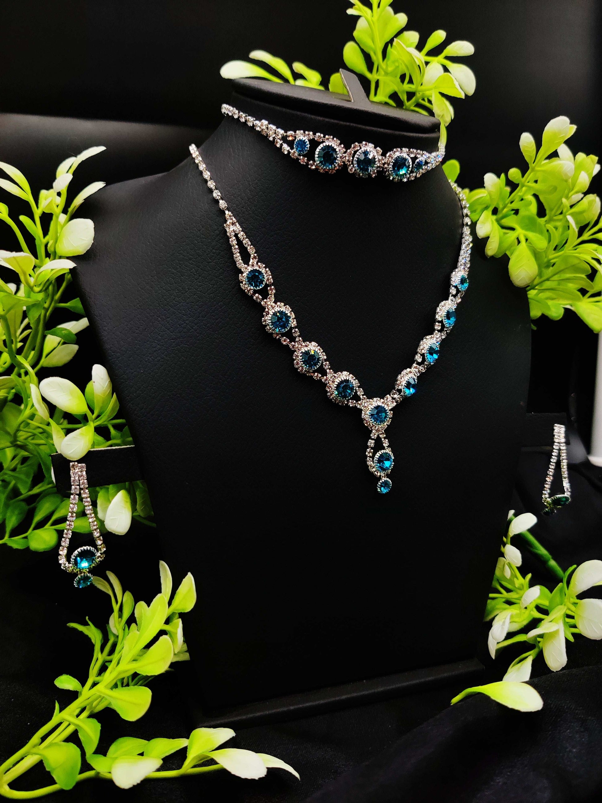 Oceanic Zircon Necklace, Bracelet & Earring Set - Pure Glamour ✨💎 - Dynamic Deals