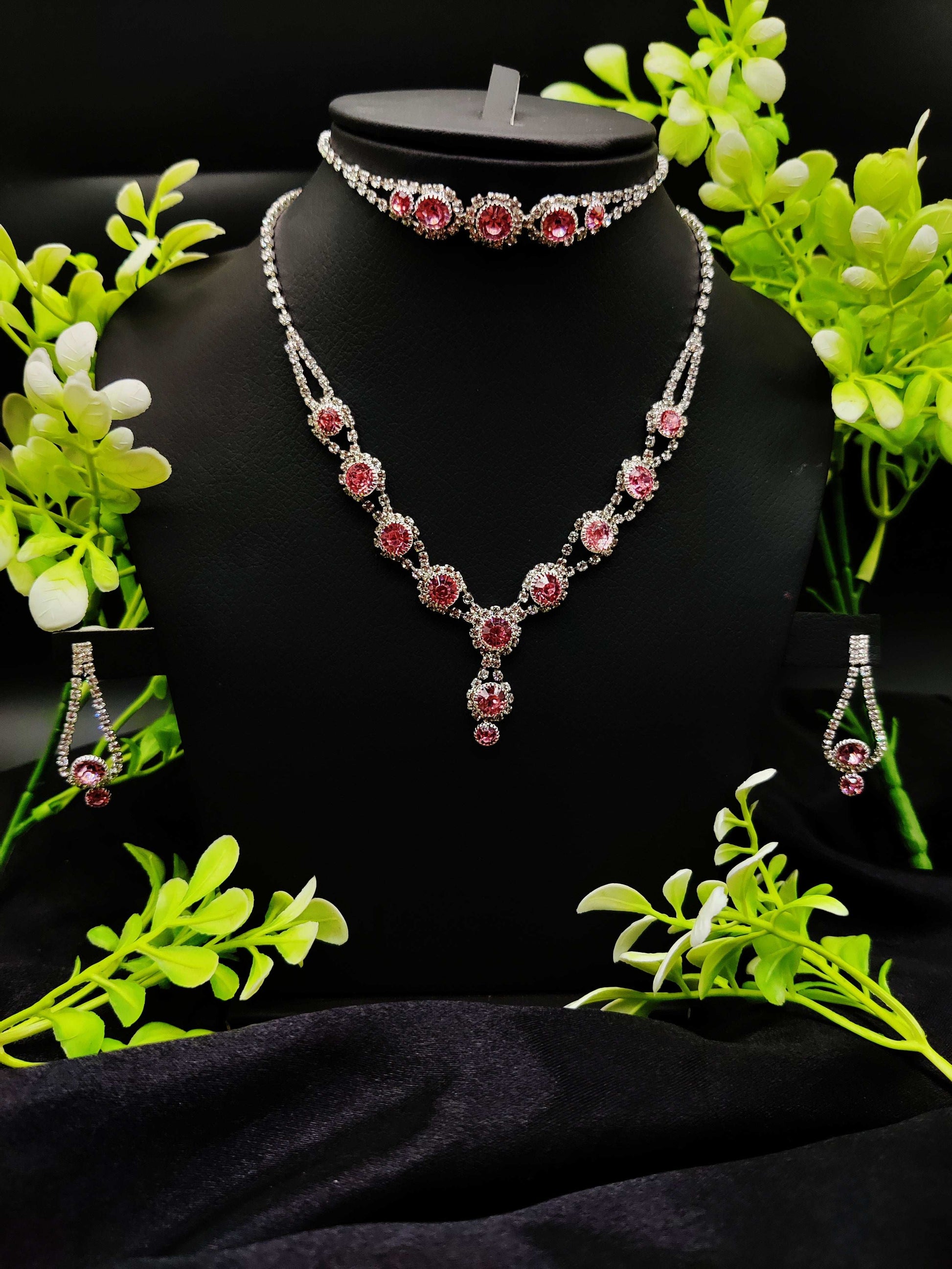 Radiant Zircon Necklace, Bracelet & Earring Set - Timeless Beauty ✨💎 - Dynamic Deals