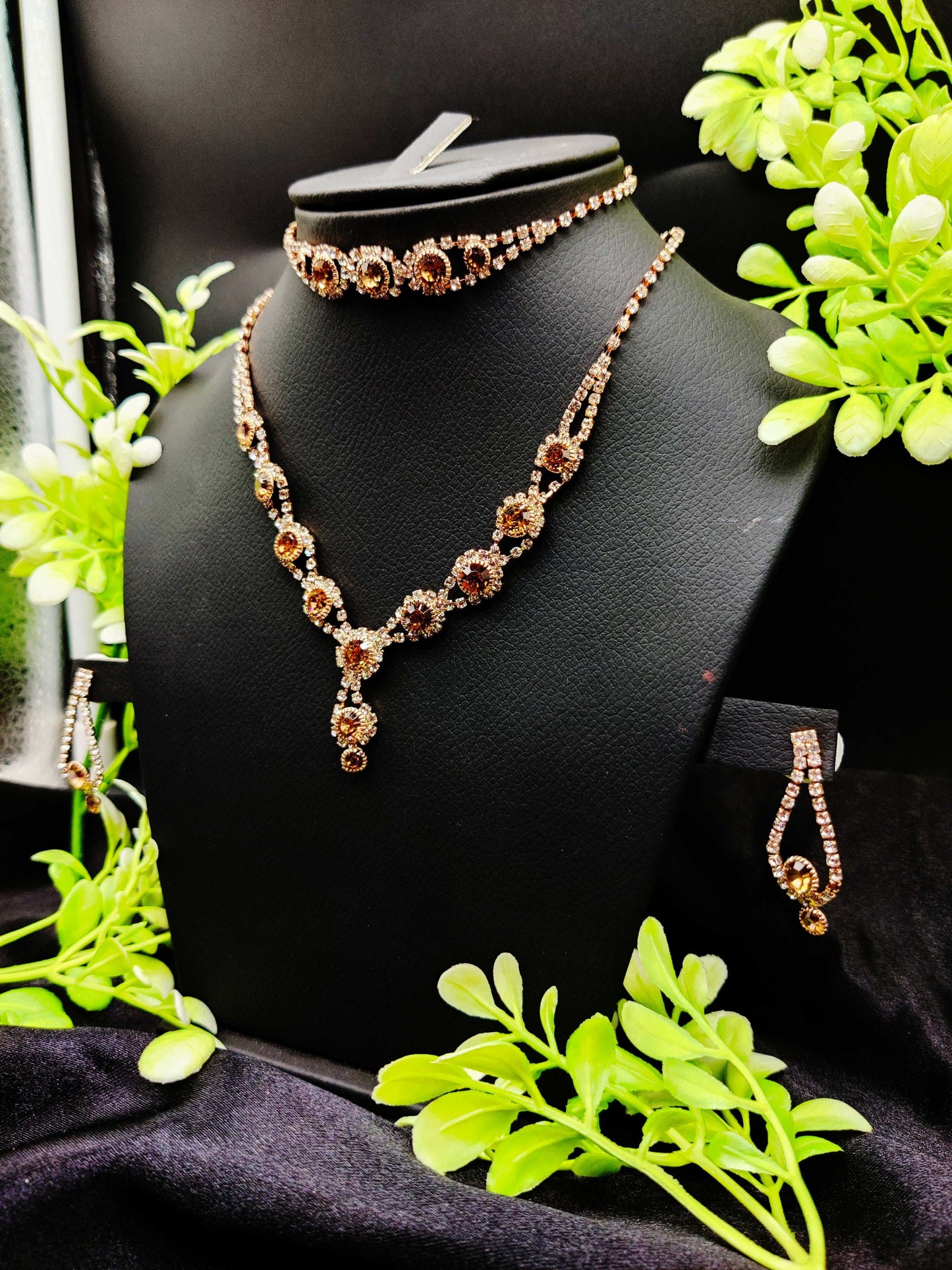 Sparkling Zircon Necklace, Bracelet & Earring Set - Luxurious Grace ✨💎 - Dynamic Deals