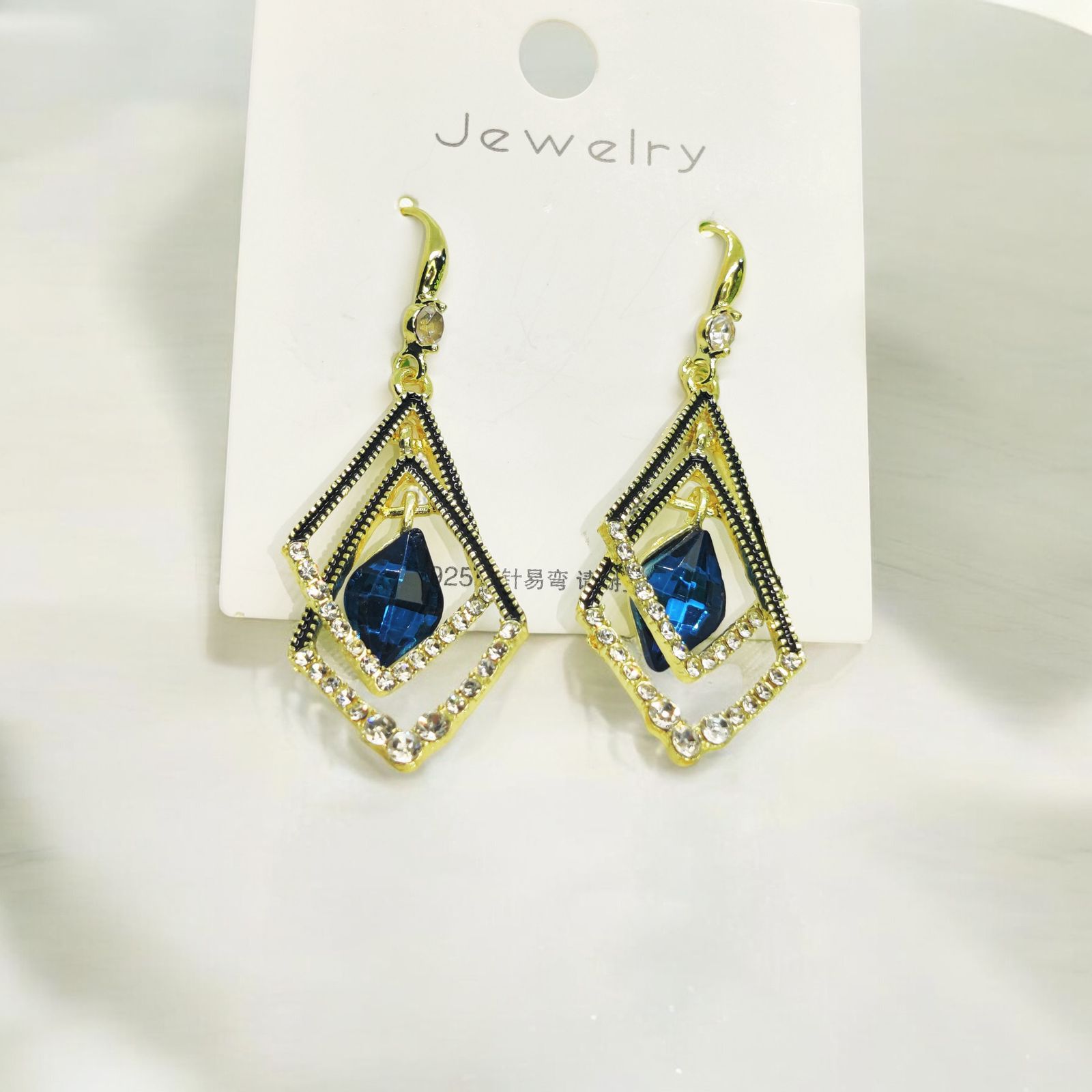 Stunning Royal Blue Gemstone Earrings – Luxury Gold - Plated Women's Jewelry for Weddings, Parties & Special Occasions. - Dynamic Deals