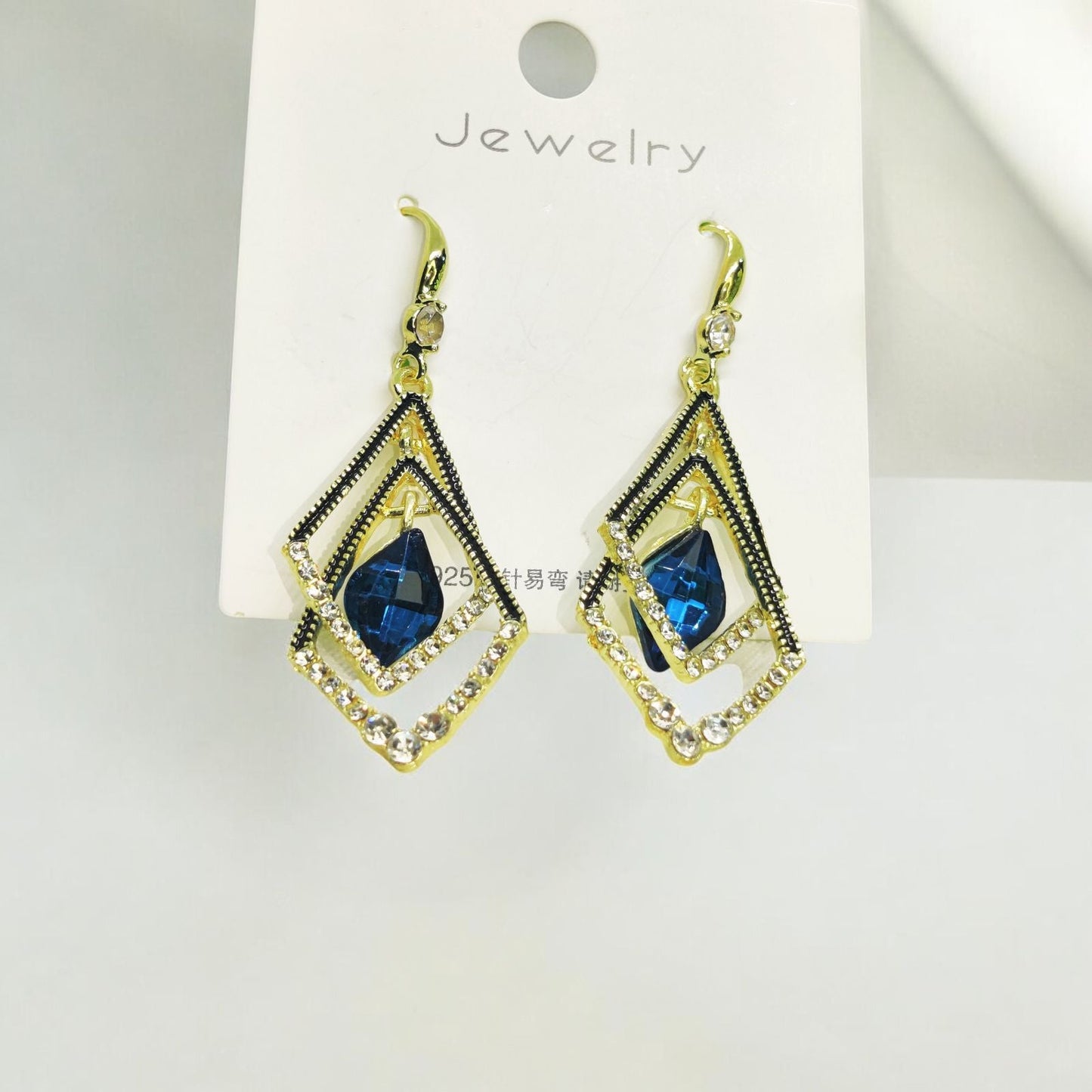 Stunning Royal Blue Gemstone Earrings – Luxury Gold - Plated Women's Jewelry for Weddings, Parties & Special Occasions. - Dynamic Deals