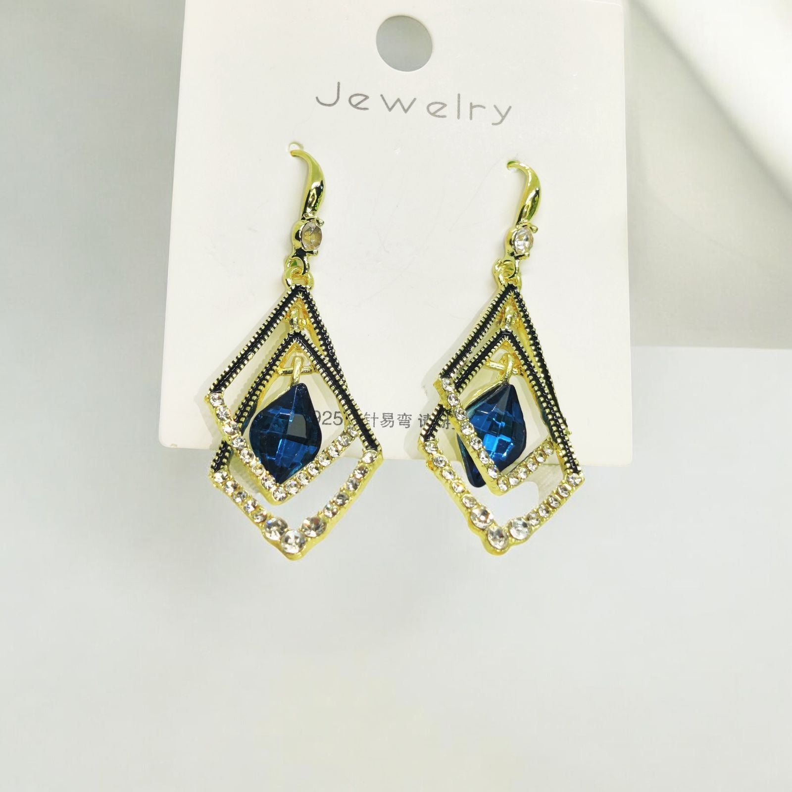 Stunning Royal Blue Gemstone Earrings – Luxury Gold - Plated Women's Jewelry for Weddings, Parties & Special Occasions. - Dynamic Deals