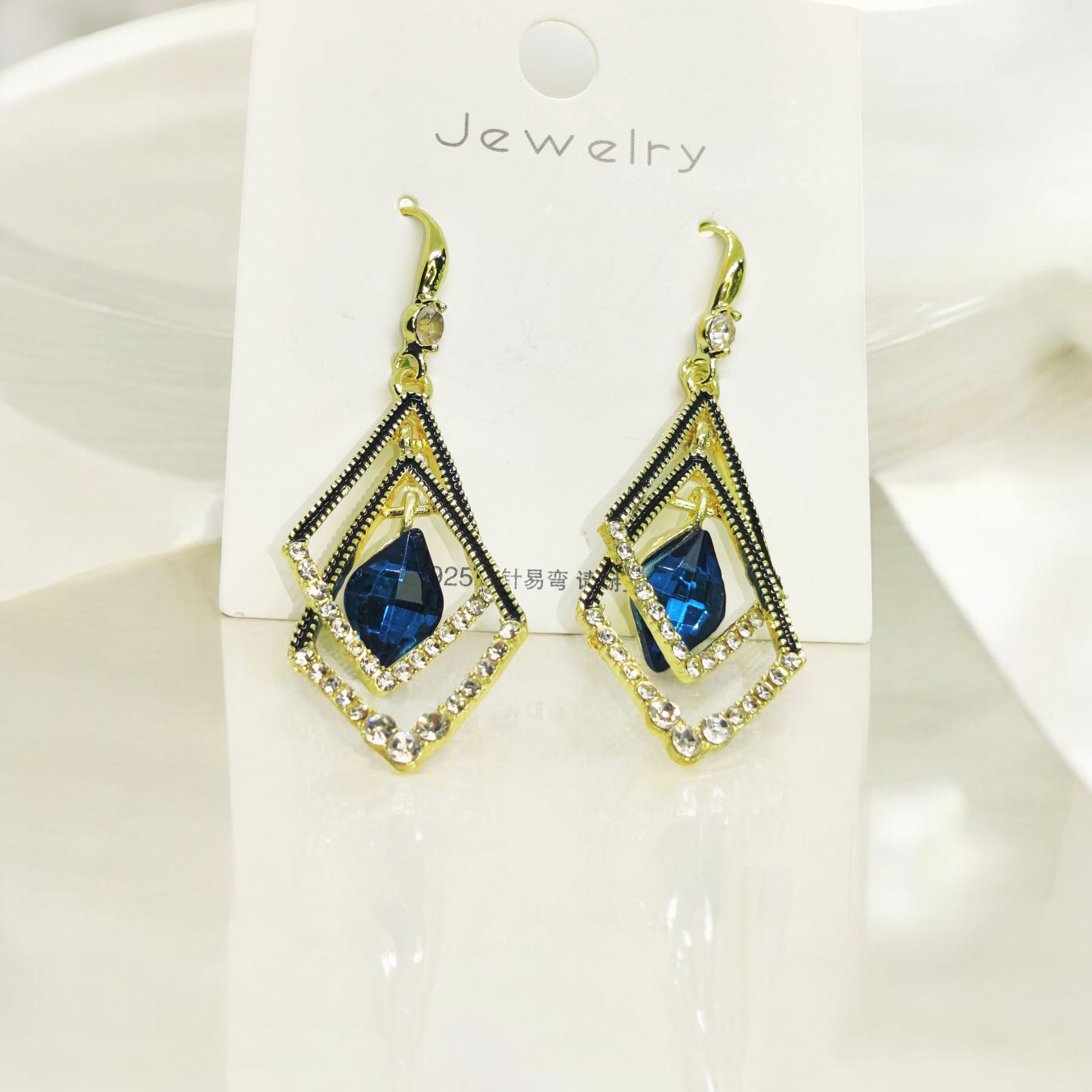 Stunning Royal Blue Gemstone Earrings – Luxury Gold - Plated Women's Jewelry for Weddings, Parties & Special Occasions. - Dynamic Deals