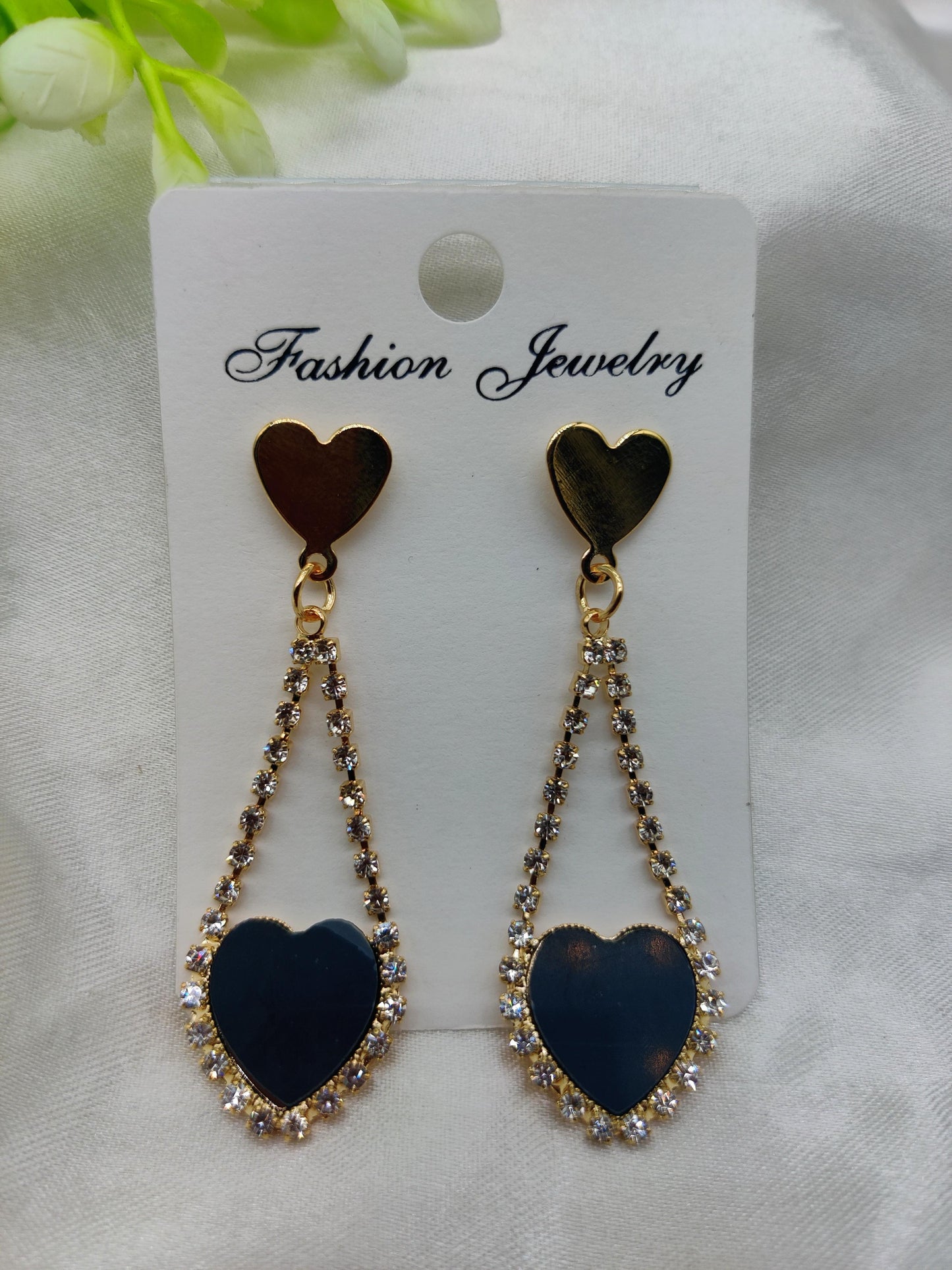 Sweet Heart & Teardrop CZ Crystal Earrings - Fashion Jewelry & Tarnish - Free ✨💎❤️🖤 - Dynamic Deals