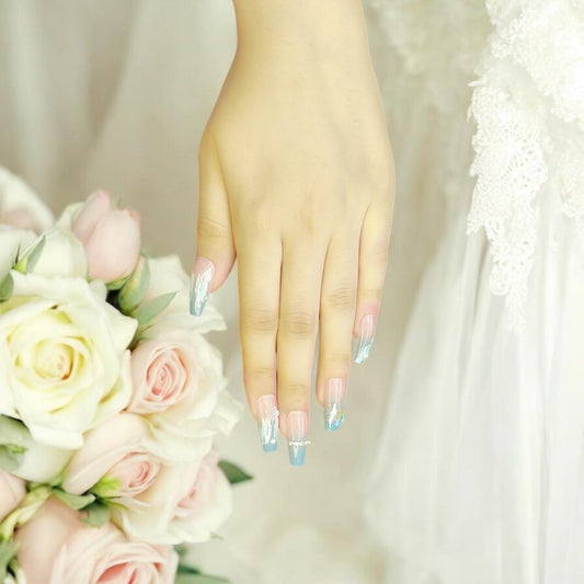 Whimsical Frost Elegance Press - On Nails – By Dynamic Deals ❄️💅✨ - Dynamic Deals