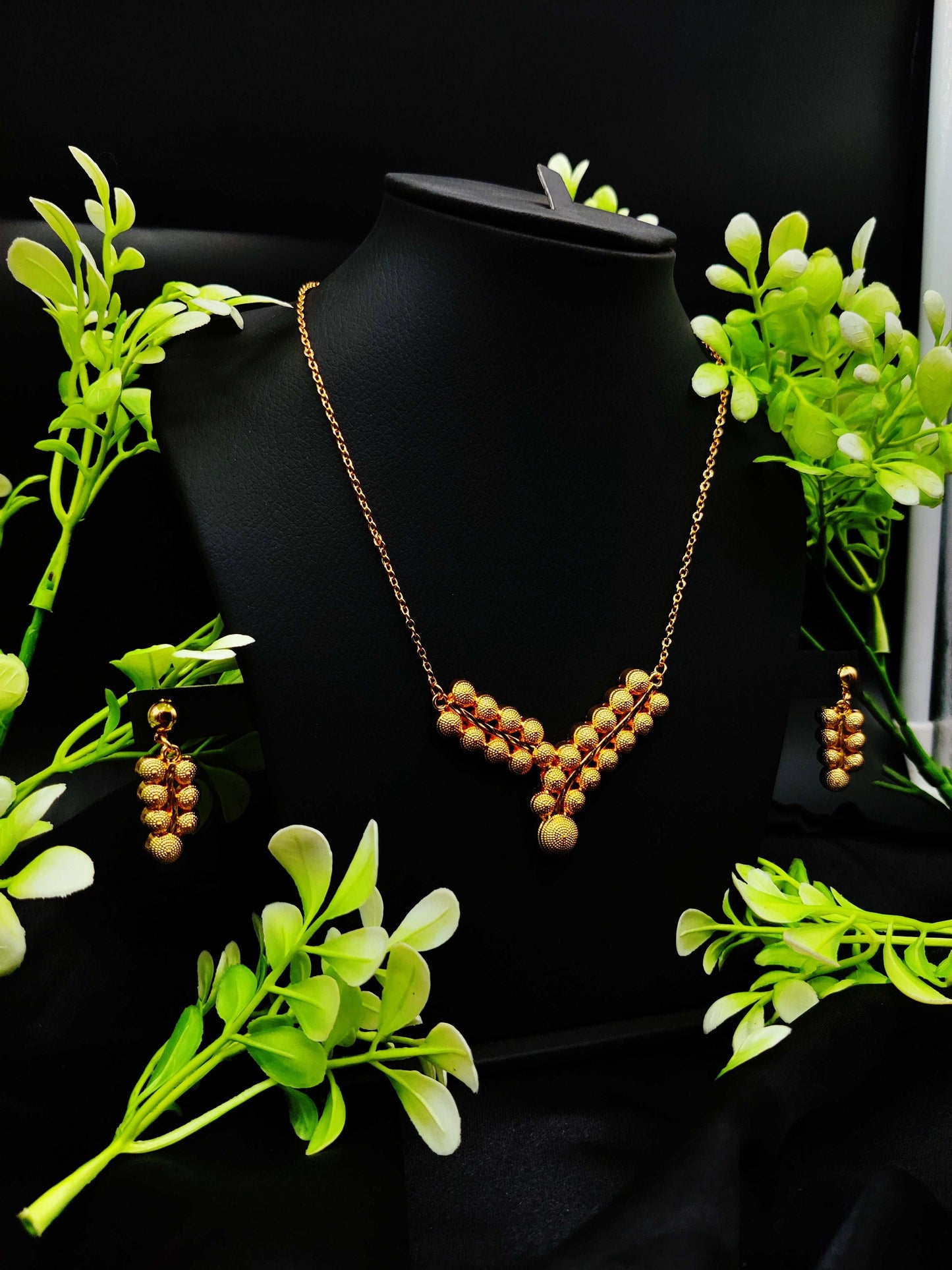 Zircon Beaded Pendant Necklace & Earring Set - Timeless Elegance ✨💎 - Dynamic Deals