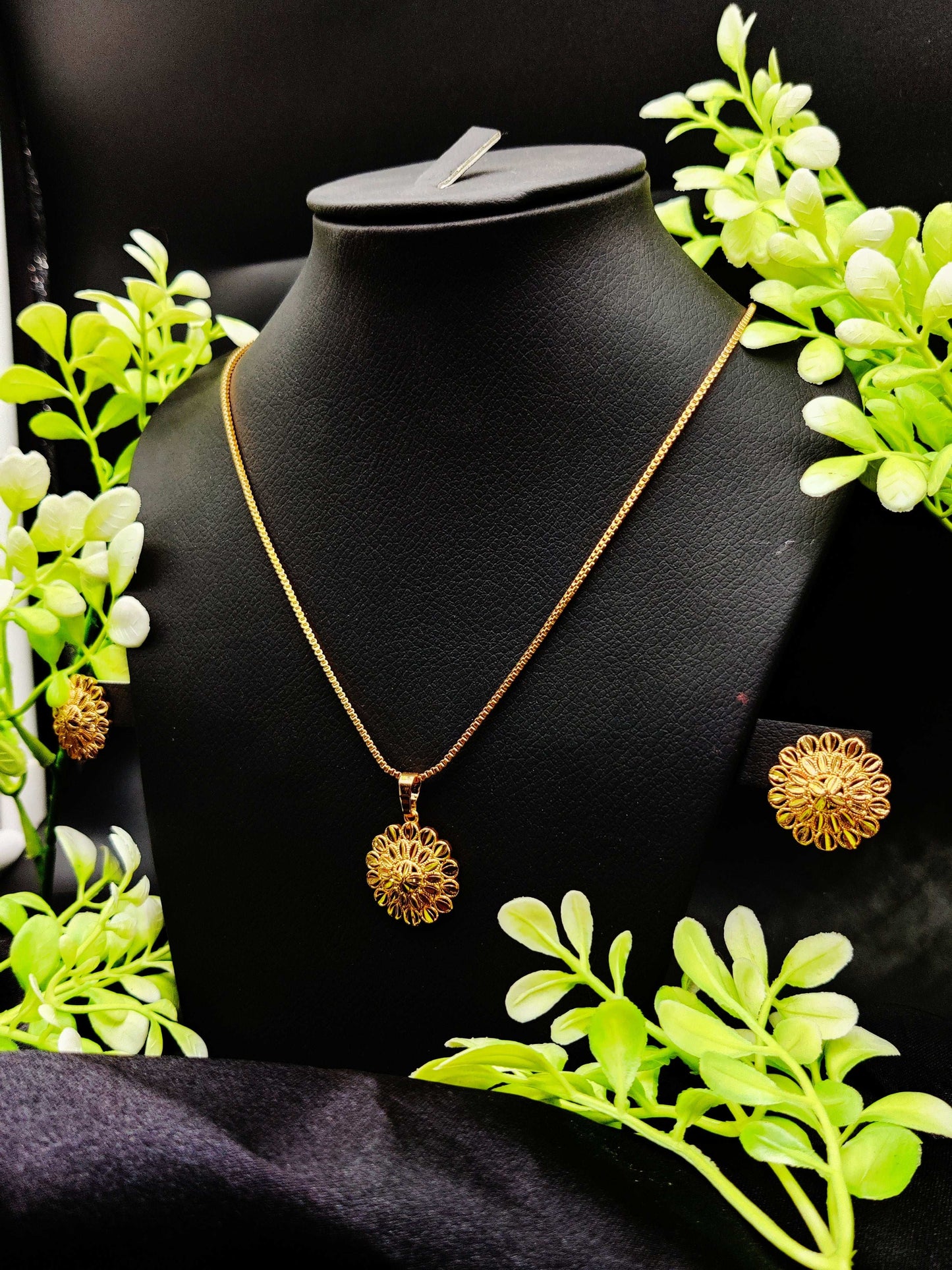 Zircon Floral Pendant Necklace & Earring Set - Timeless Grace ✨🌸 - Dynamic Deals